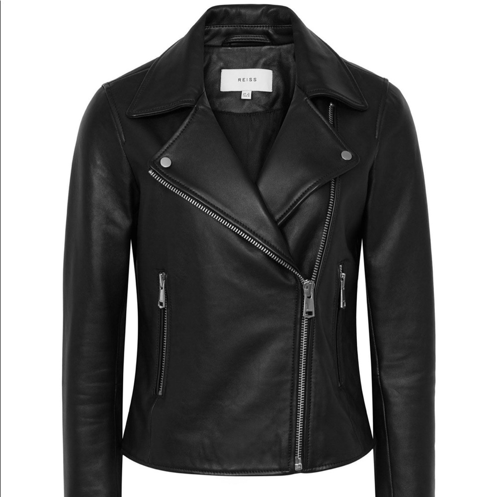 Reiss Gia Leather Jacket